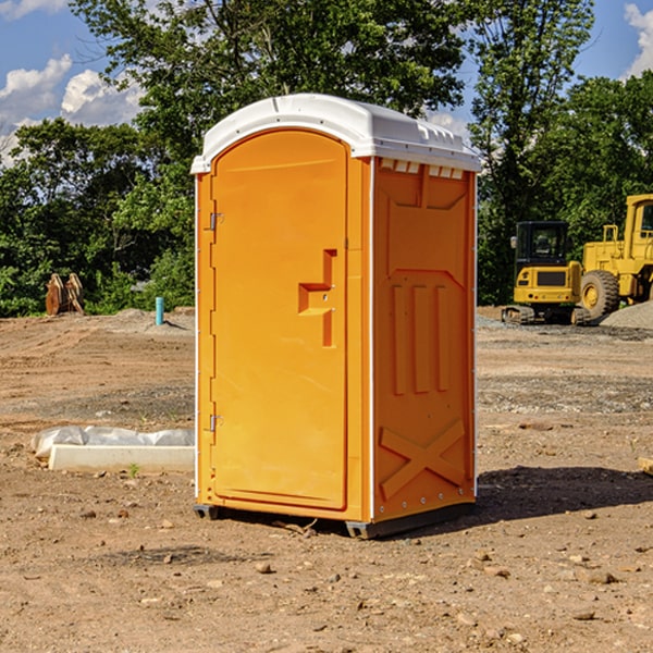 how often are the porta potties cleaned and serviced during a rental period in Melfa